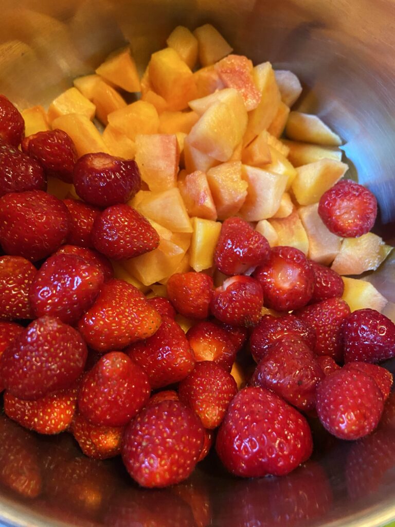Strawberries and peaches