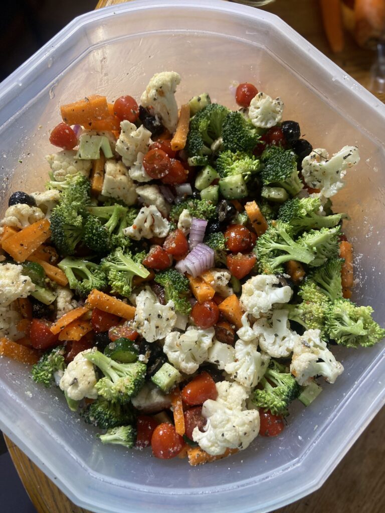 Marinated vegetable salad